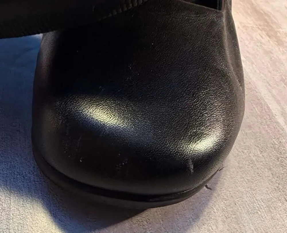 Walking Cradles Joy Black Leather Mary Jane Flats Size 9W